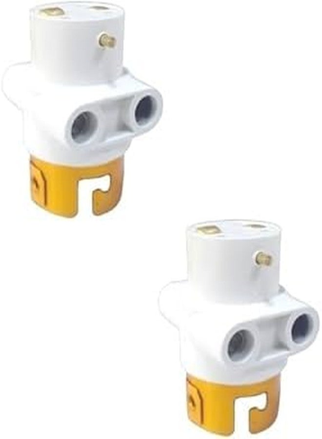 SEER 2 pin bulb holder Parallel Adapter, Multi Pendant Adapter with Light Bulb and Plug Socket, 2 pin Holder Brass Connector, Lightweight & Easy to Carry (Pack of 4) - Image 4